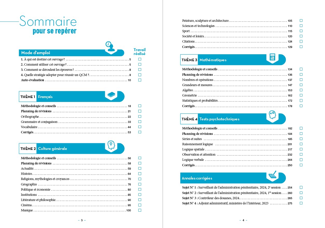 2000 QCM de Français, Culture générale, Mathématiques et Tests psychotechniques: Epreuve de préadmissibilité - Catégories B et C - Concours 2025-2026