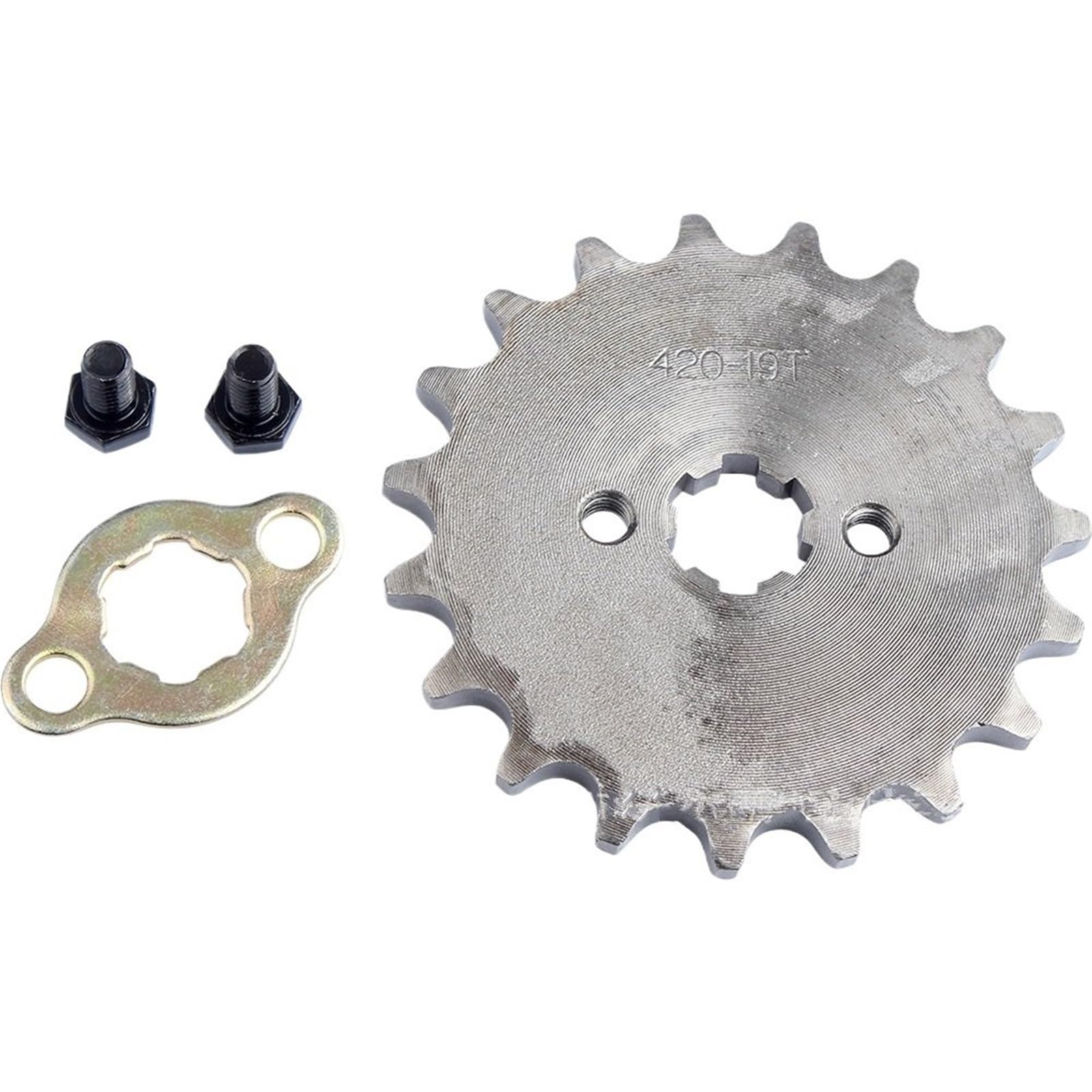 EJUOYO Chain Sprocket 420 10/12/13/14/15/16/17/18/19 Tooth Front Engine Sprocket 17mm For 70cc 110cc 125cc Pit Dirt Bike(19T)