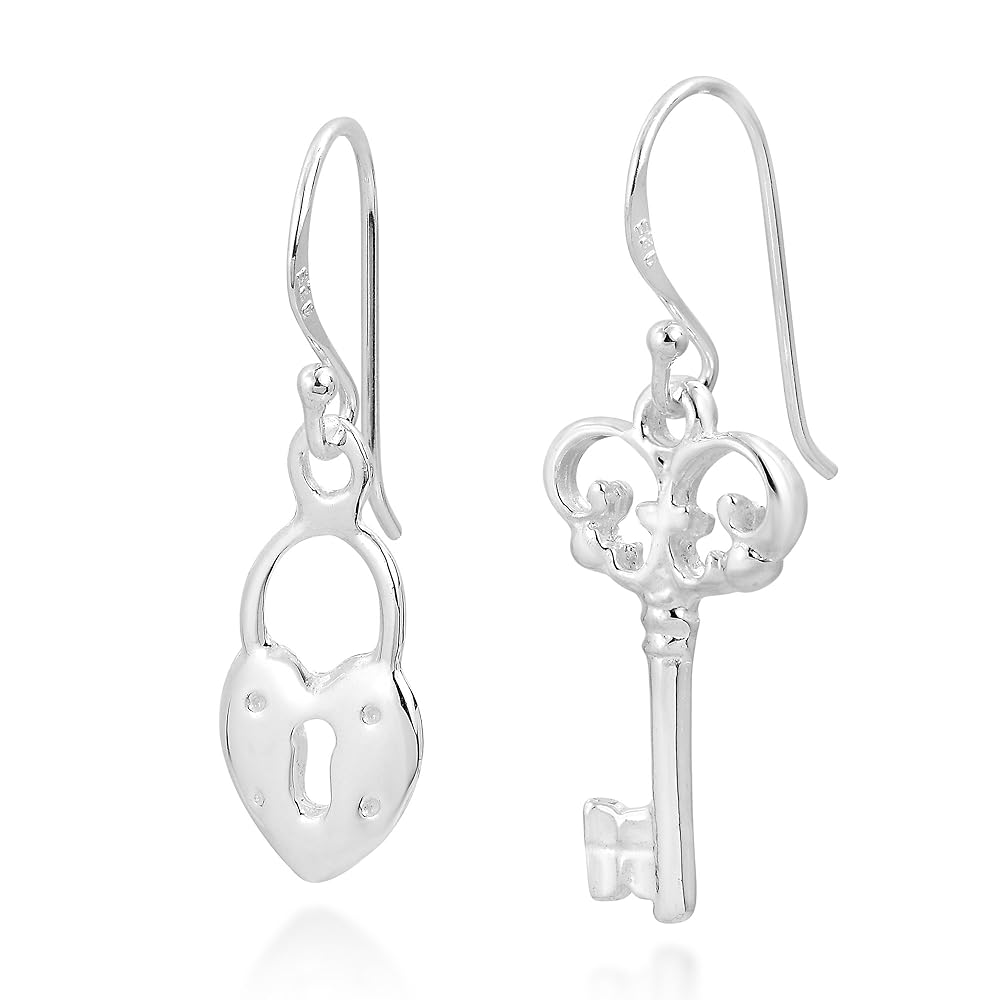 ★TATIANA★ Silver 925 Dewey Heart Ear Jacket Earrings EC317 heart-ear-jacket-earrings-jpg-