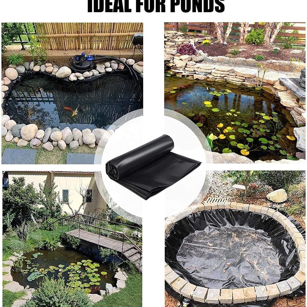 Telo impermeabile per laghetto da giardino, cascate e laghetti, 1,5 x 3,0 m, barriera contro i contaminanti, ideale per proteggere piante acquatiche e pesci