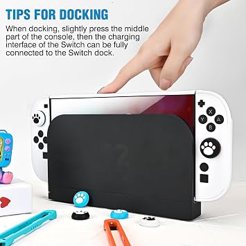 DLseego Protective Hard Case for Nintendo Switch 2 (2025), Slim PC Grip Cover for Joy Con, Detachable JoyCon Controller Protectors-Shockproof & Scratch-Resistant Console Shell, 6 Thumb Grips - White