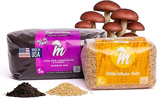 Mycelium Mushroom Substrate Monotub Bundle | 4LB CVG (Coco Coir, Vermiculite, Gypsum) & 2LB Whole Oats Grain | Bulk Substrate for Monotubs and Mushroom Grow Bag | Pre-Sterilized for Easy Growing