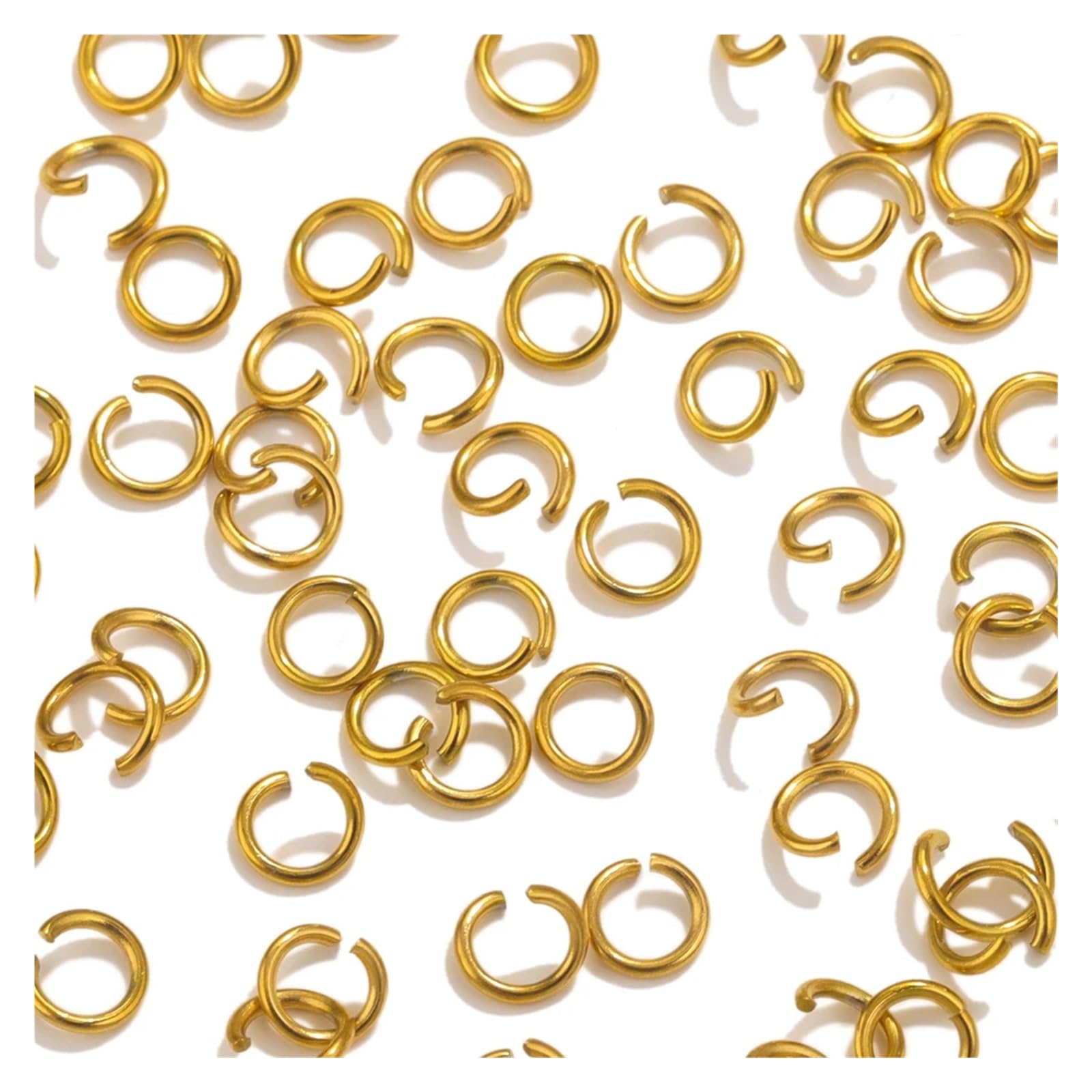 Biegeringe aus Edelstahl, offene Biegeringe für DIY-Schmuckherstellung, Spaltring, Zubehör, 100 Stück (Farbe 3)