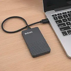 HD Externo Slimvault Portátil USB 3.1 com USB-C Alta Velocidade Para PC e Notebook Para Backup e Mídia HD Externo 1TB Portátil Para Arquivos e Mídias