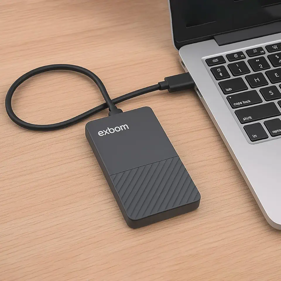 HD Externo Slimvault Portátil USB 3.1 com USB-C Alta Velocidade Para PC e Notebook Para Backup e Mídia HD Externo 1TB Portátil Para Arquivos e Mídias