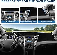 Vista 4 de FIILINES Cubierta de Tablero para Hyundai Sonata 2011-2014, Cubierta de Tablero Accesorios Sonata Cubierta de Tablero de Gamuza Alfombrilla Parasol