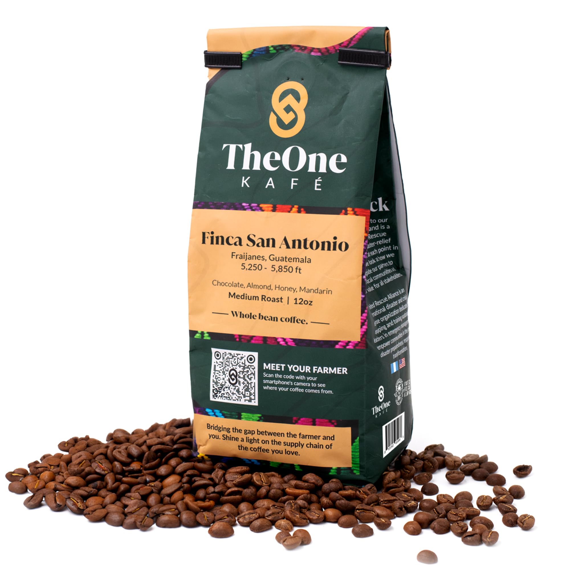 Sponsored Ad - TheOne Kafé Guatemala Medium Roast Whole Bean Coffee – Organic, Single Origin, Premium Specialty Coffee, Ethically Sourced, Smooth & Rich Flavor – Fresh Roasted for Espresso, Drip, Pour Over – 12 oz