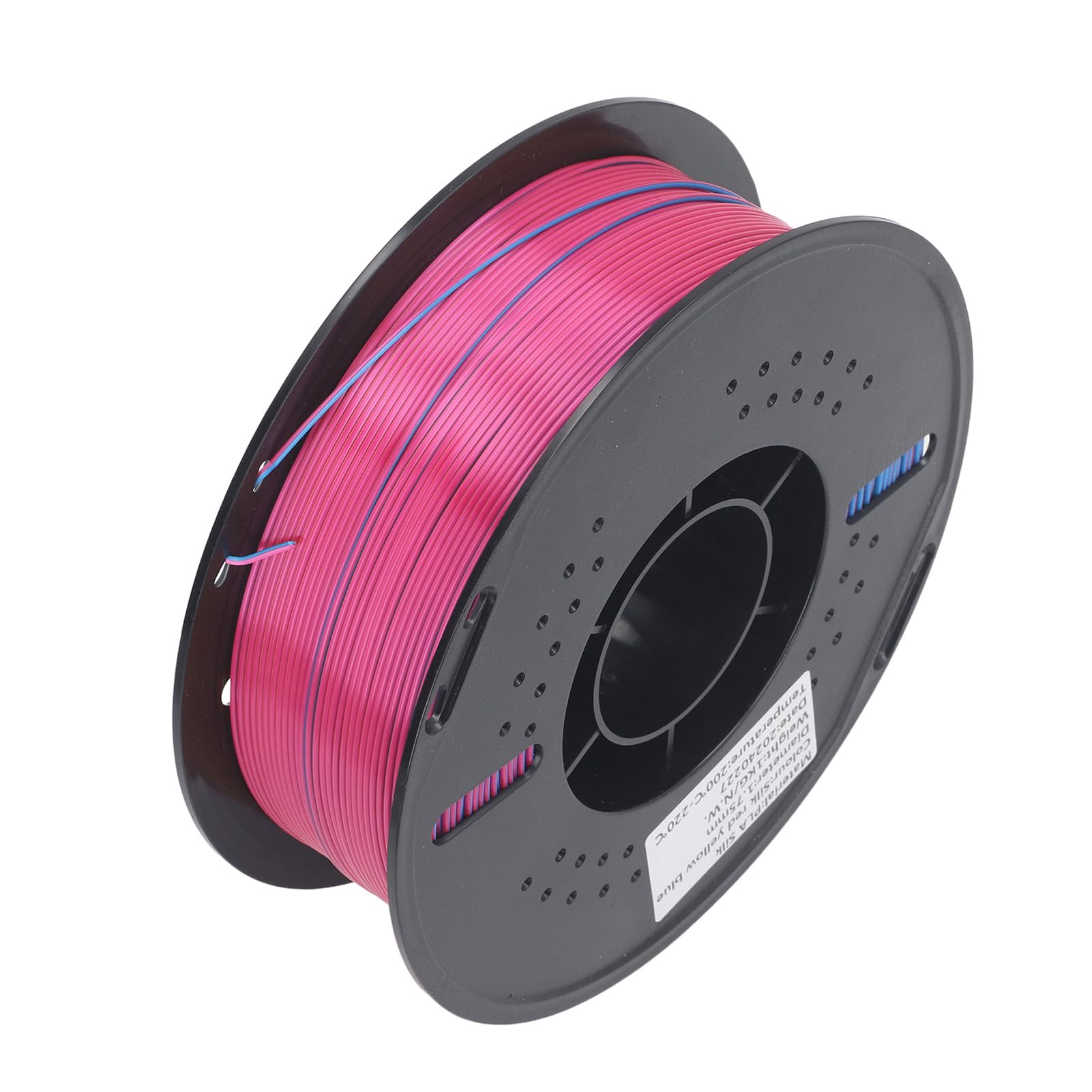 Generic Filamento PLA de Seda 1,75 Mm Material de Impresora 3D Brillante de 3 Colores para Proyectos Creativos 1 KG Rojo Amarillo Azul