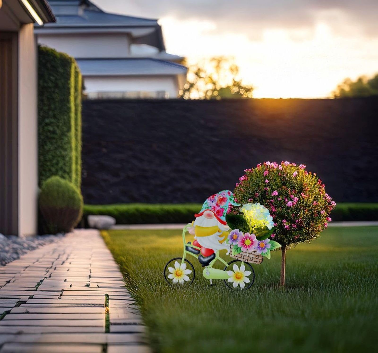 Solar Gartenzwerg lustig 2er Set - Gartenfigur mit Licht wetterfest - Solarbeleuchtung Zwerg mit Erdspieß - Solarlampen für Terrasse und Balkon - Gartenleuchte Zwerg - Gartendeko Zwerg