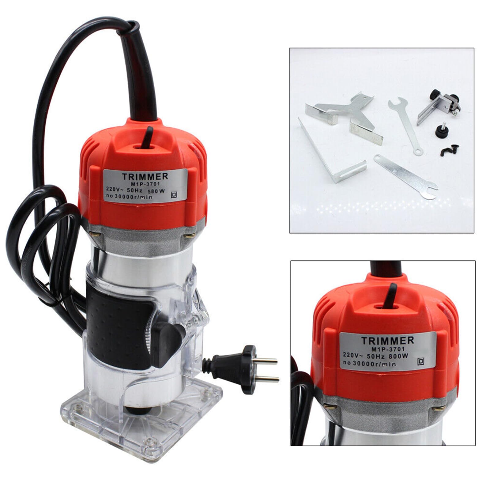 Fresa elettrica multiwod, fresa per bordi in legno, 220 V, 800 W, per lavorazione del legno, lavorazione dell'armadio, produzione artigianale e fai da te