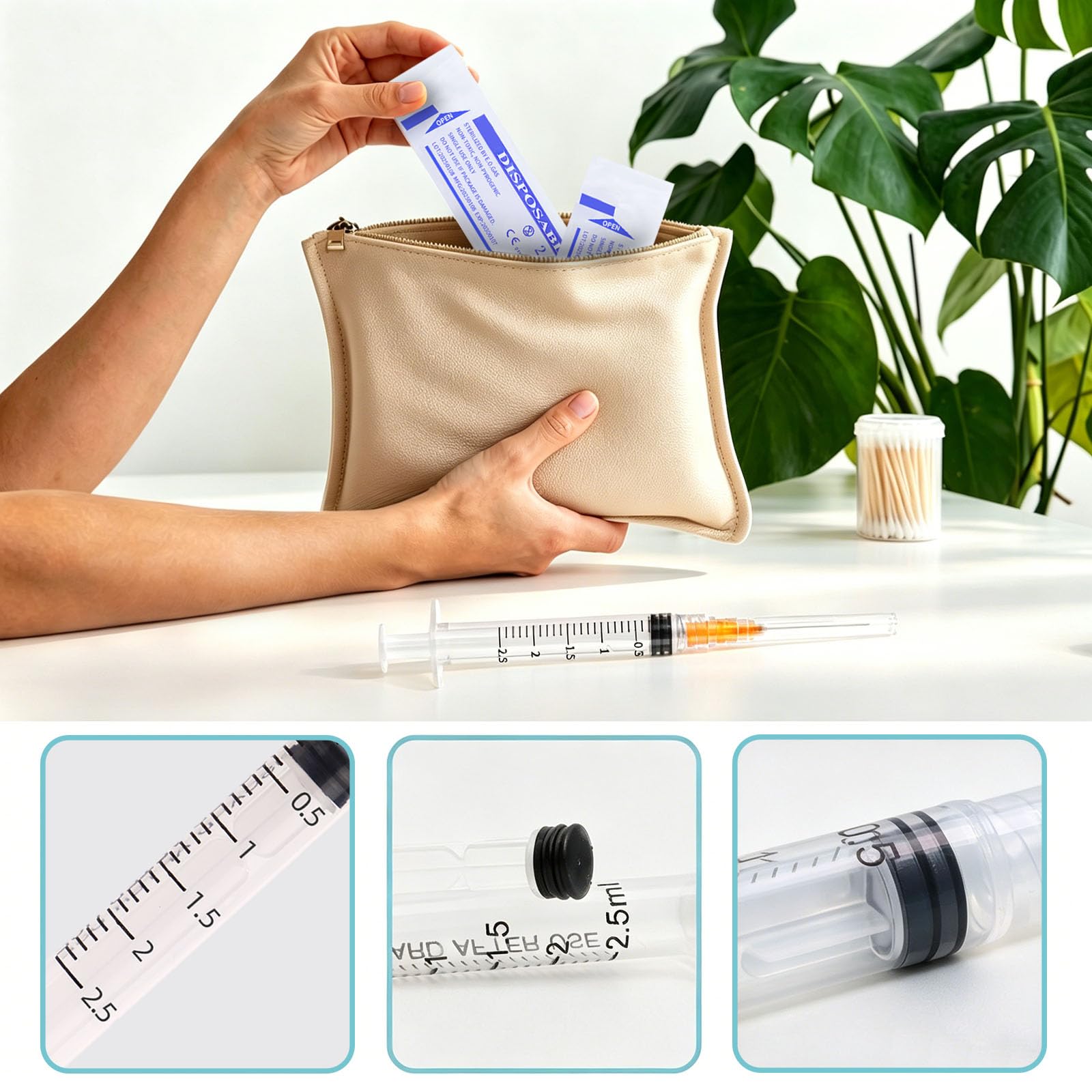 100 Pack 2.5ml Luer Lock Syringes 25G x 1 Inch, Individually Wrapped for Precise Lab Scientific Applications — Amazon image 4