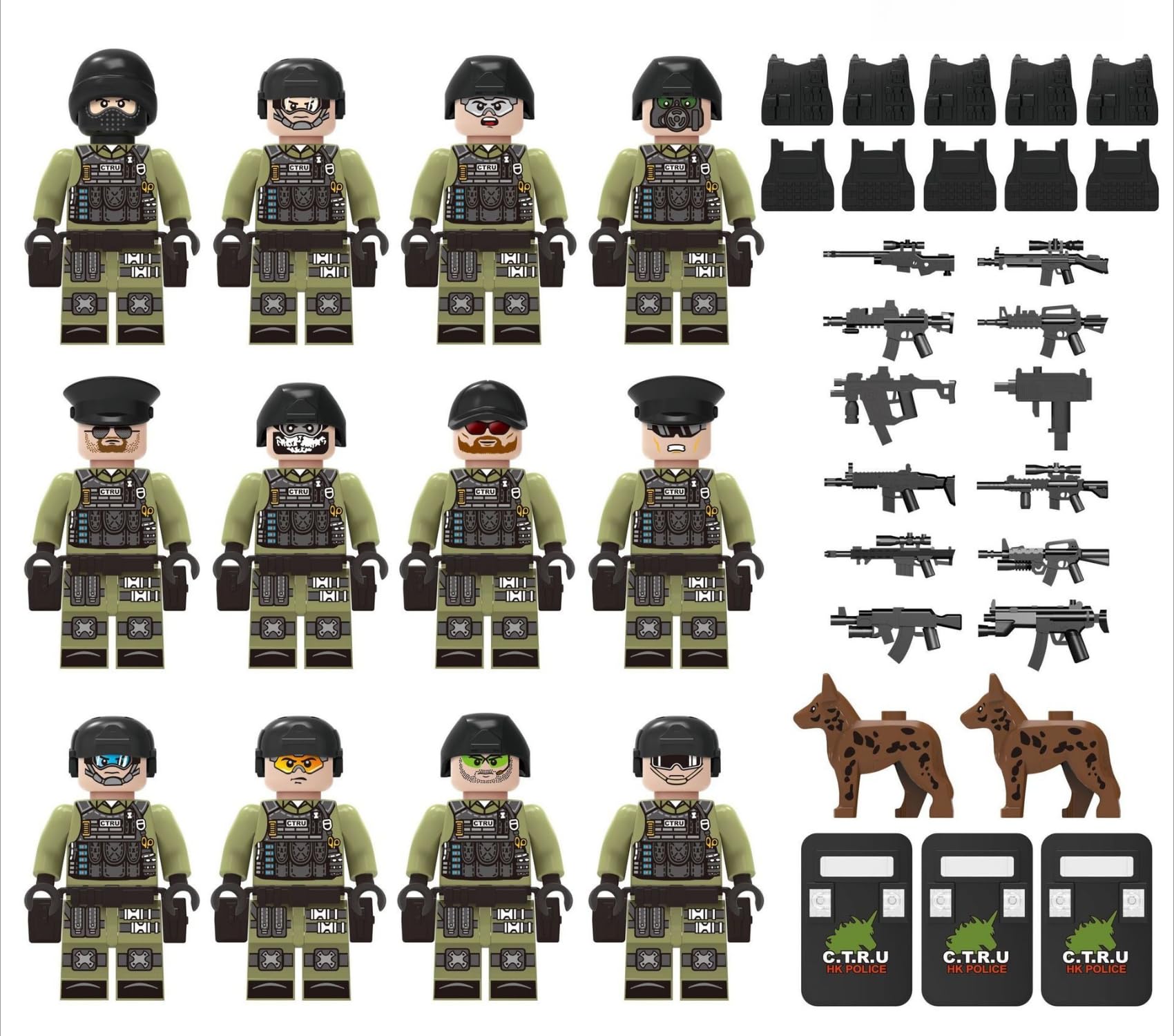 ZhuXIXILiang 27pcs Toy Soldiers Army Toys Set Military Figures with Weapons and Bases for War Games and Educational Play Durable Plastic Soldiers for Strategy Games and Collections