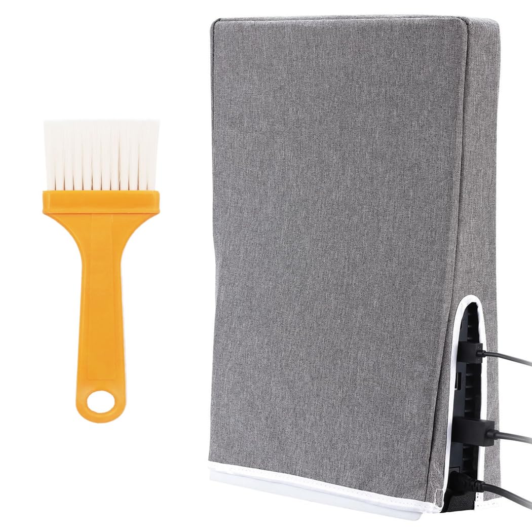 MRTURK REVHQ Dust Cover for PS5, Precision Cut Protective Case Anti Scratch Waterproof Cover Sleeve for Playstation 5 Console Digital Edition and Ultra HD Edition - Grey