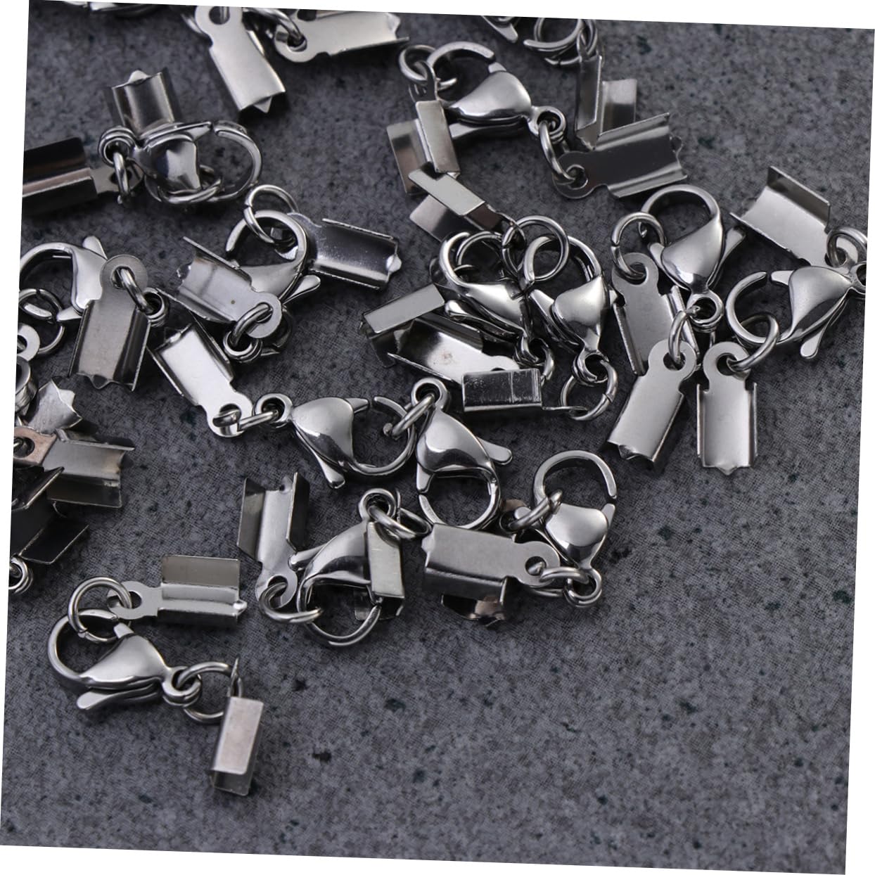 48 Stück Edelstahl Karabiner Verschlüsse für Schmuck Selbstgemacht