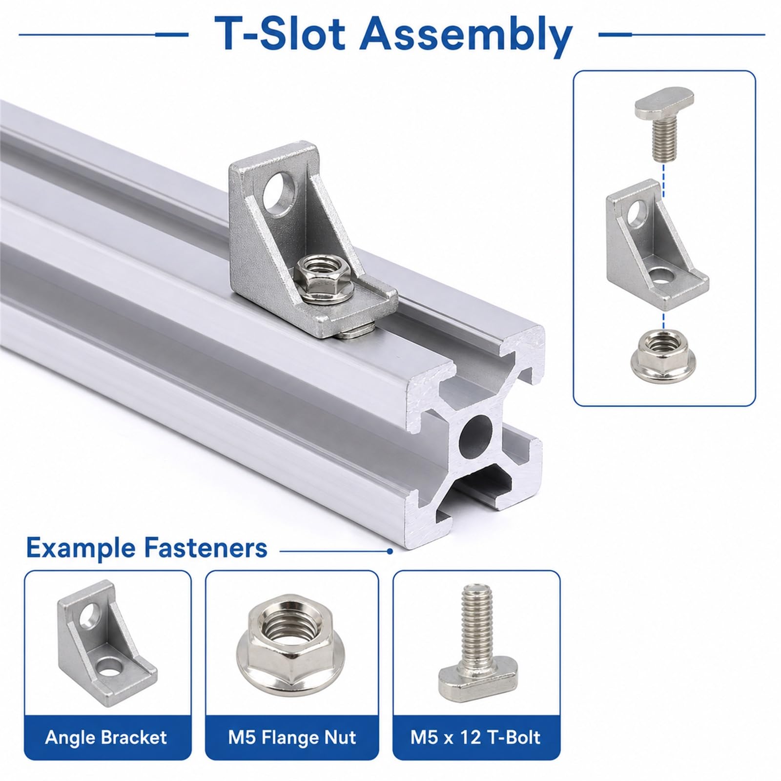 System Profile Alu,Aluminium Alu Profil Eloxiert,Aluminiumprofil Extrusions Eloxierte Linearschiene,Robuste Konstruktion,FüR Maschinenbau,Werkbank & DIY
