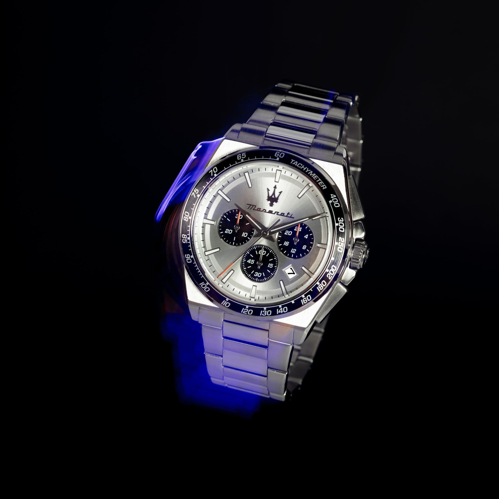 Maserati Orologio Uomo in Acciaio, Cronografo, Analogico, 43 mm, Collezione VELOCITA', Regalo Uomo - R8873652006