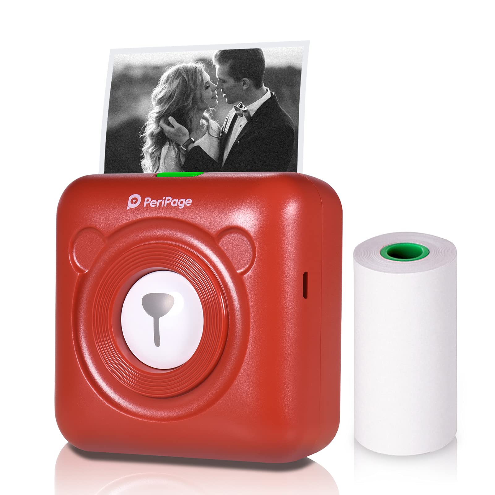 PeriPage A6 Mini Pocket Printer HD 304DPI Wireless BT Thermal Printer Picture Photo Label Memo Notes Journal Receipt Paper Instant Printer Sticker AR Photo Function Inkless Printing Compatible with