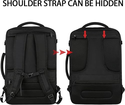 Miniatura 4 de Vancropak Mochila de mano de 13.2 gal, expandible, extragrande, aprobada para viajar en avión, resiste el agua, maleta, ligera, fin de semana,