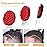 WTTORDE Silicone Curly Hair Brush, Twist Wave Tool with Big and Small Holes for Afro Curls, Two-Sided Use for Men, Women, Boys, and Girls, Red, 1 Pcs