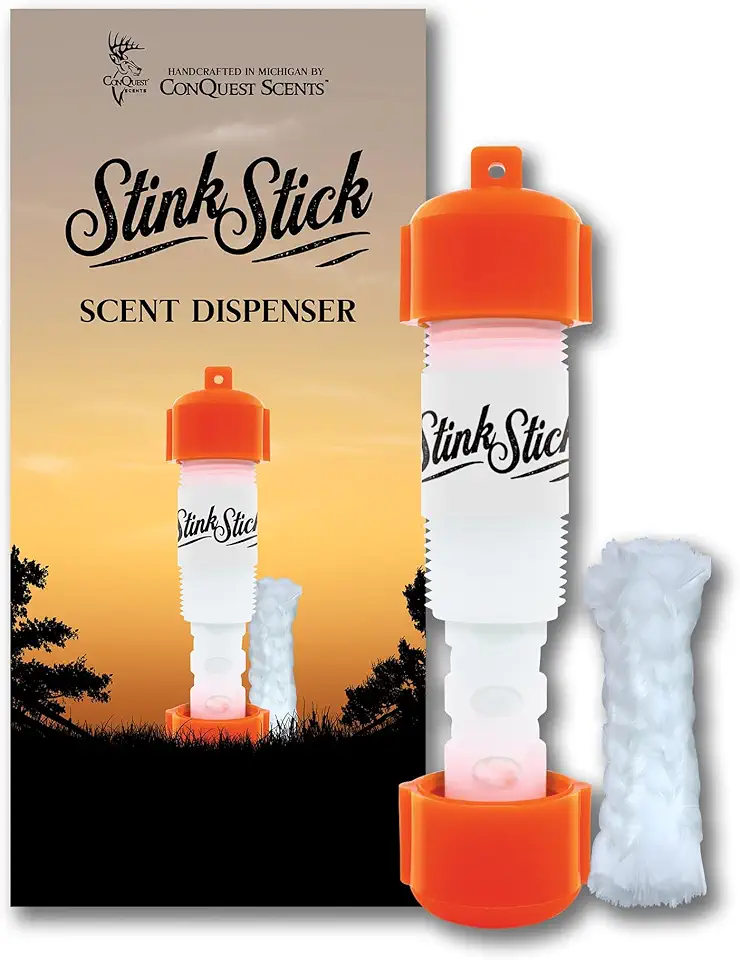 Conquest Scents Bastão de cheiro laranja | Dispensador de perfume com pavio de fibra de vidro para aromas de caça ou tubos de cera | Marcador de quintal e ferramenta de perfume para pendurar | Design