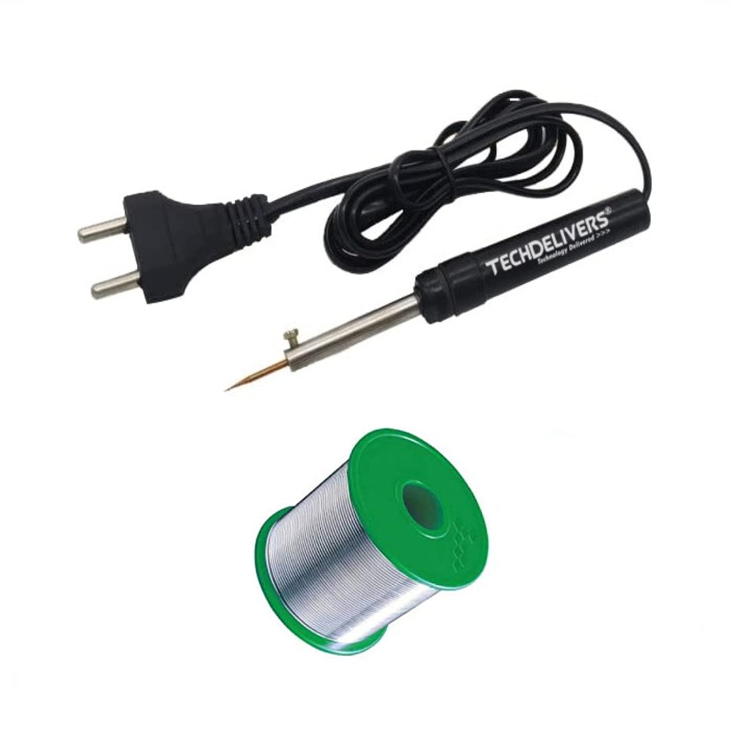 TECHDELIVERS® Mini Soldering Iron 8w with Solder Wire Reel Pointed Bit (B09D9GYM3K) Amazon Price History, Amazon Price Tracker