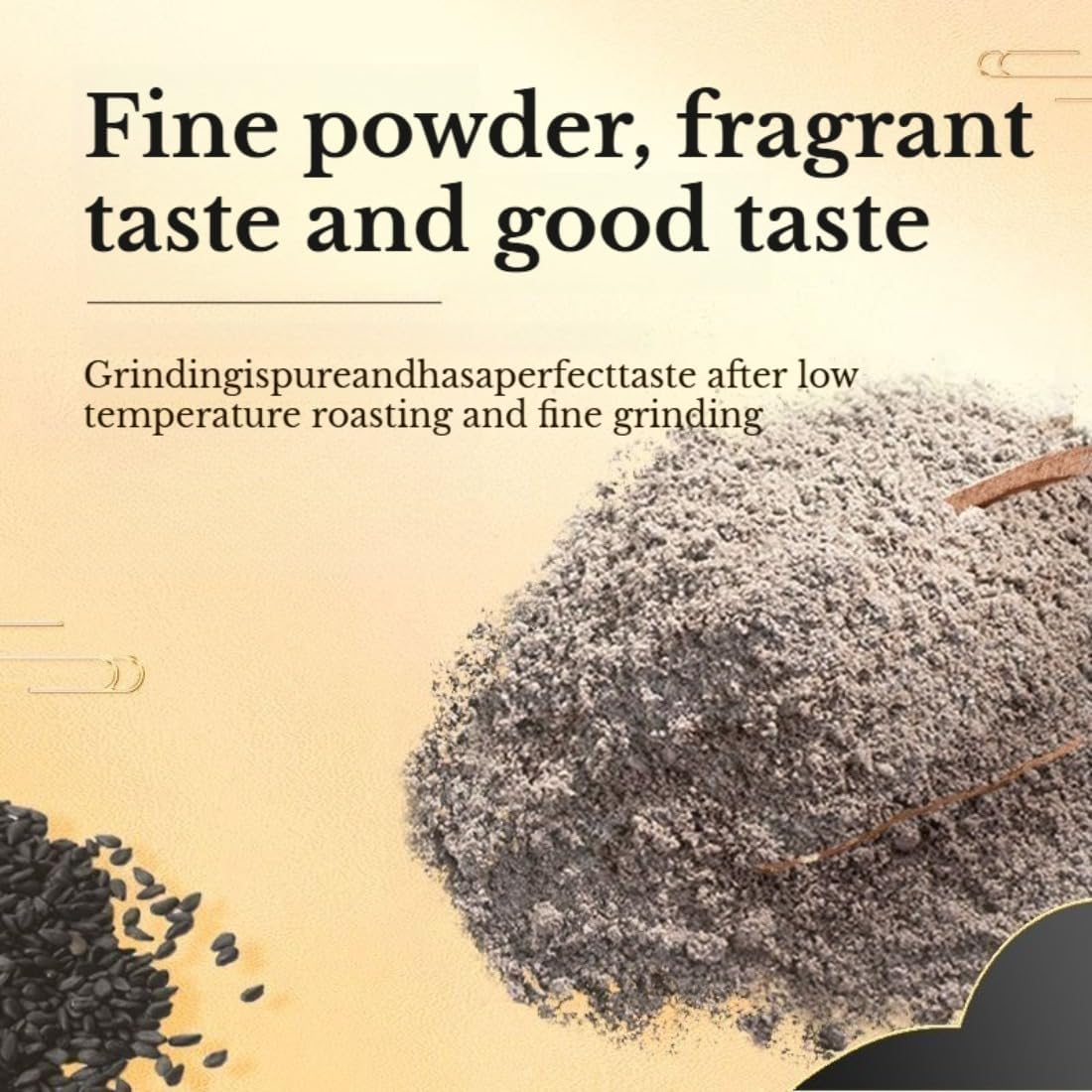 Schwarzer Sesam-Schwarze Bohnen-Schwarzer Reis-Pulver, 600g Glas, Instant nahrhaftes Frühstück, natürlich glutenfrei für Haar & Energie-Boost, ohne Zuckerzusatz, einfach zu mischen