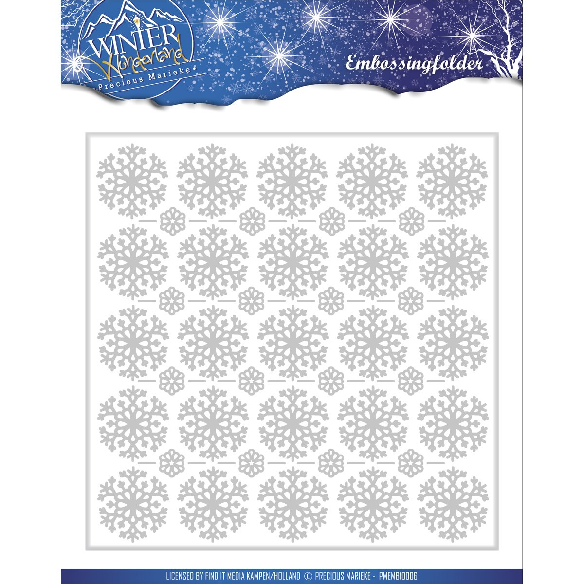 Find It Trading Precious Marieke Embossing Folder Winter Wonderland, Acrylic, Multicolour, 16.76x20.06x0.66 cm