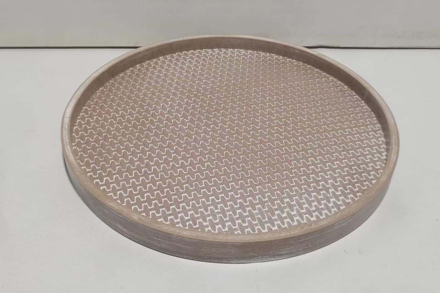 Hanobe Round Decorative Coffee Tray Rustic Table Tray Decor Farmhouse