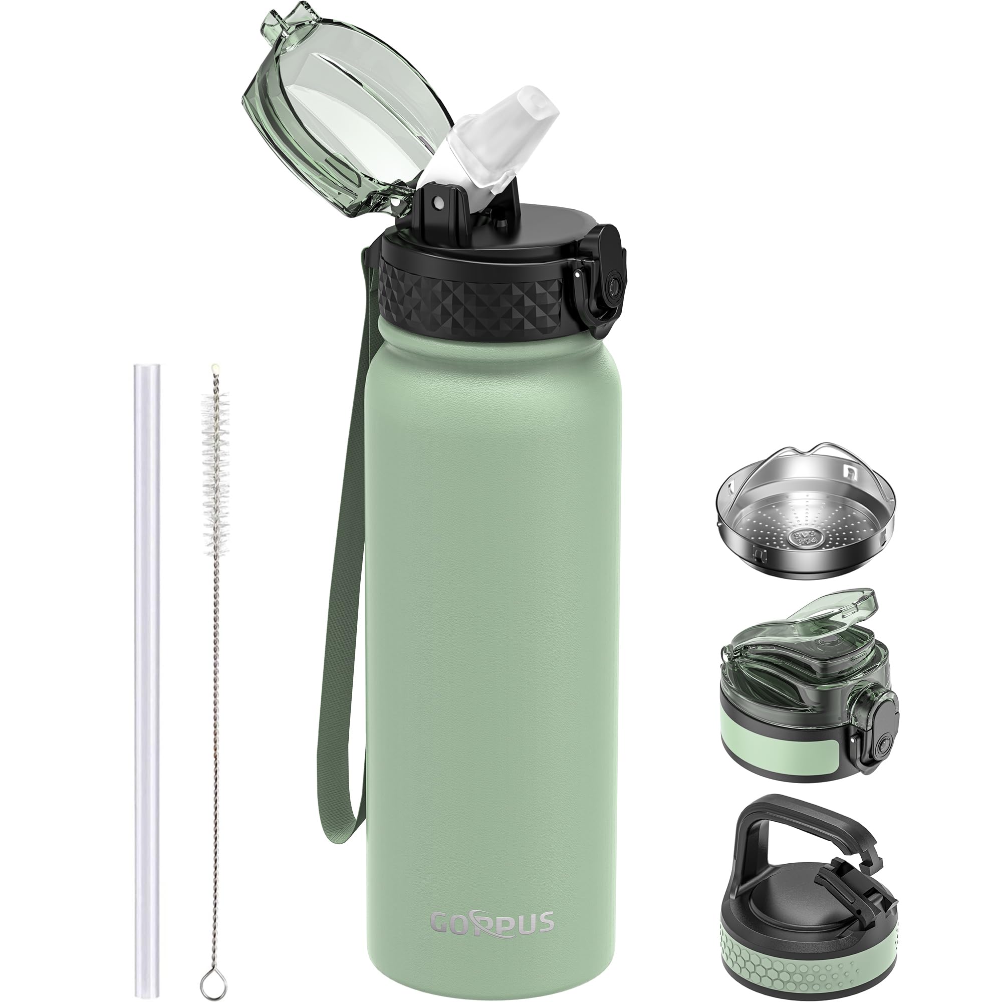 Kirkjubøur Frigus Borraccia 600 Ml In Alluminio: Leggera, Ermetica Con Moschettone, Lavastoviglie