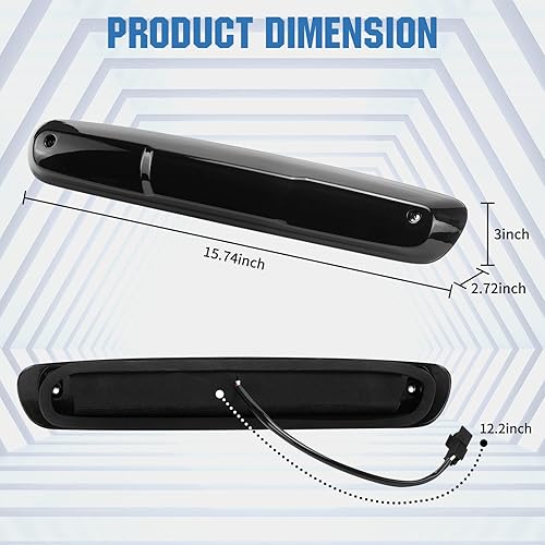 Miniatura 8 de Tercera luz de freno para Chevy Silverado GMC Sierra 1500 2500 3500 HD Classic, lámpara de carga trasera LED de montaje alto, lente ahumada