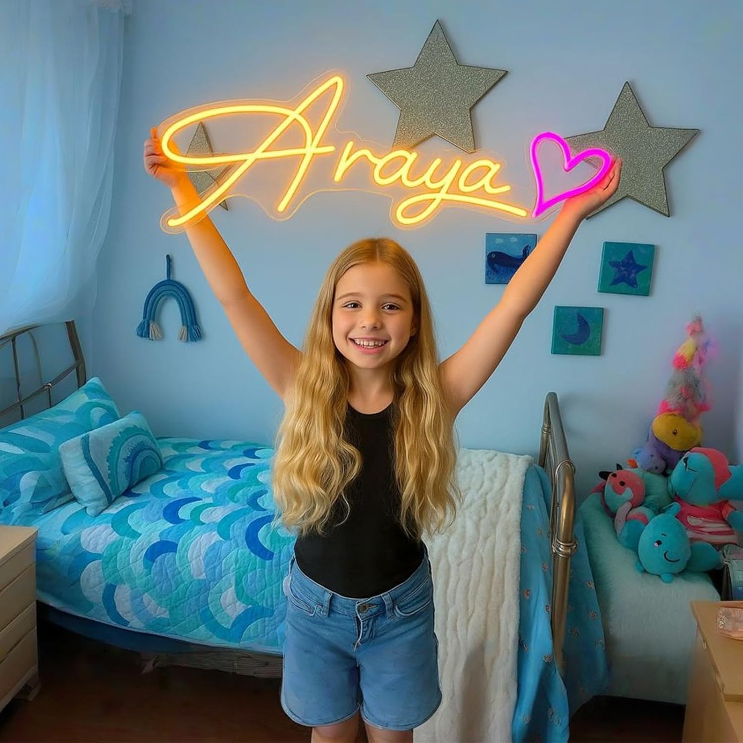 Large Custom Neon Signs for Wall Decor, Dimmable Neon Name Sign Personalized for Bedroom, Name Light up Sign for Dorm Wedding Backdrop Birthday Party Gift Beauty Bar Business Logo