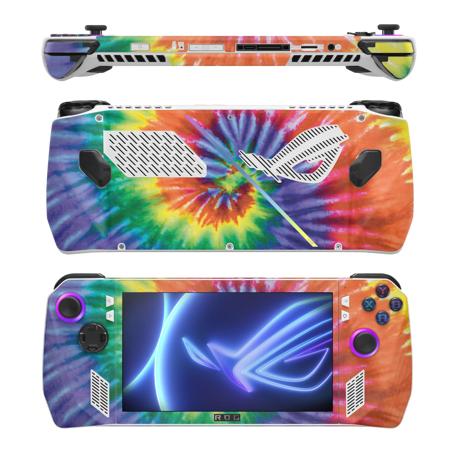 MightySkins Skin Compatible with Asus ROG Ally - Tie Dye Spiral | Protective, Durable, and Unique Vinyl Decal wrap Cover | Easy to Apply, Remove, and Change Styles