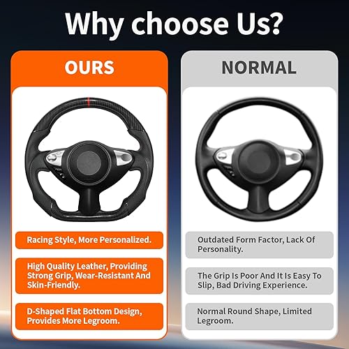 Miniatura 4 de Hydro-Dip - Volante de automóvil de fibra de carbono para volante deportivo Nissan 370z 2008-2020-JIANGGAI