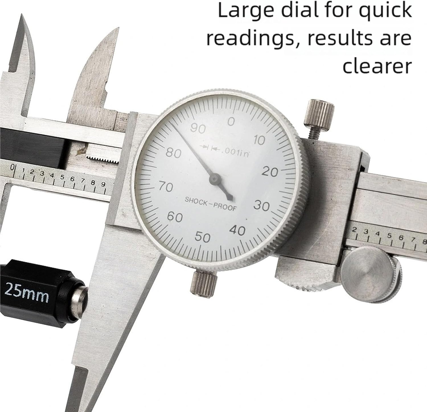 Industrial 8Inch Stainless Steel Dials Caliper Vernier Caliper Featuring Black Markings for Readability Caliper Vernier Caliper Measuring Tool