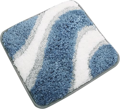 KAMA BRIDAL Tapete de baño de microfibra de 12 x 12 pulgadas, antideslizante, absorbente de agua, tapete de ducha ultra suave, parte trasera