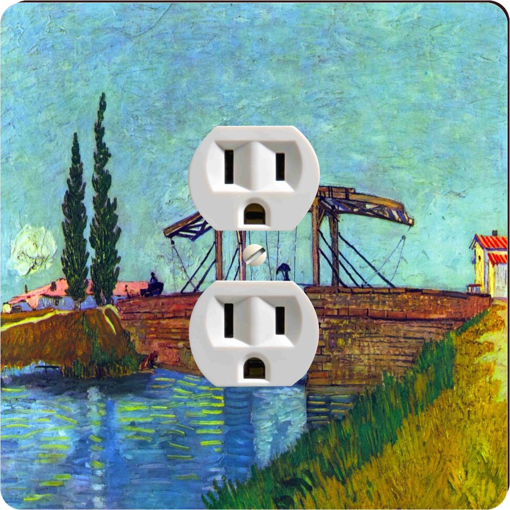 Plaque de sortie Van Gogh remplacer cache prise moche déco Pont de l'Anglois 1464