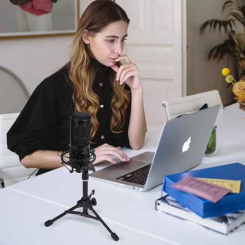 Miniatura 6 de Geekria Soporte de micrófono para trípode de mesa para Creators compatible con micrófonos ATH AT2020, AT2020USB, AT2035, AT2050, ATR2500x, soporte