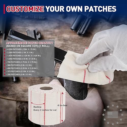 Miniatura 4 de Ironraw Parches de limpieza de armas, paño de microfibra, tela de algodón puro fuerte, 4200 parches absorbentes, cortados a medida, pistola de polvo