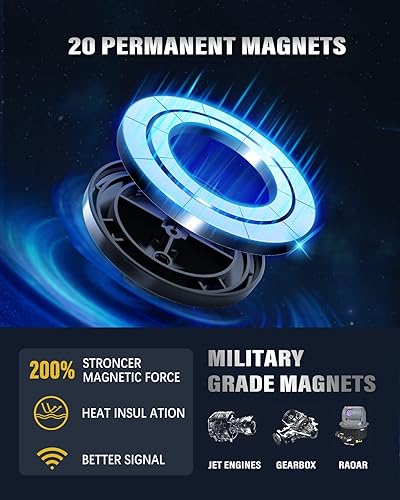 Miniatura 3 de Soporte de coche 20 potentes imanes Soporte magnético para teléfono para automóvil, automóvil, manos libres, soporte para iPhone, soporte para