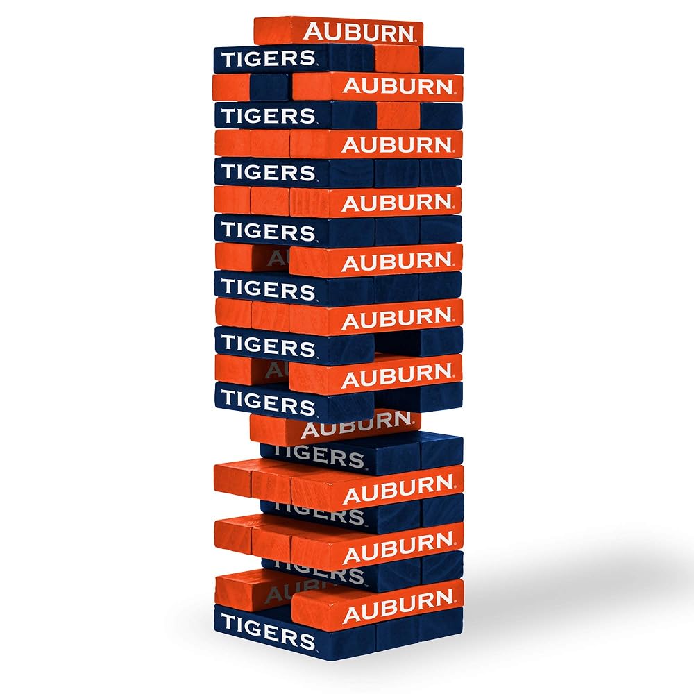 Wild Sports NCAA Auburn Tigers Table Top Stackers 3 x 1 x .5, Team Color