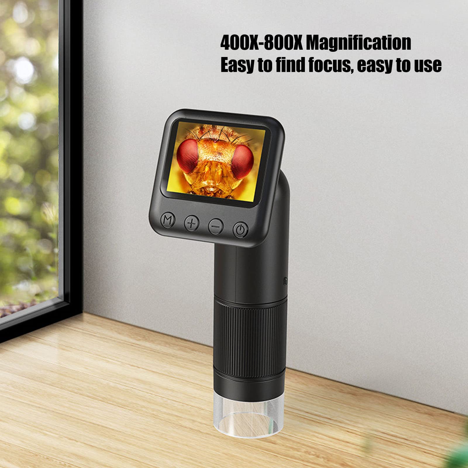 Microscopio Digital de Mano 800X con Pantalla LCD HD de 2 Pulgadas S N - Microscopio Bolsillo Portátil Recargable con Luz Ajustable para Niños y Adultos