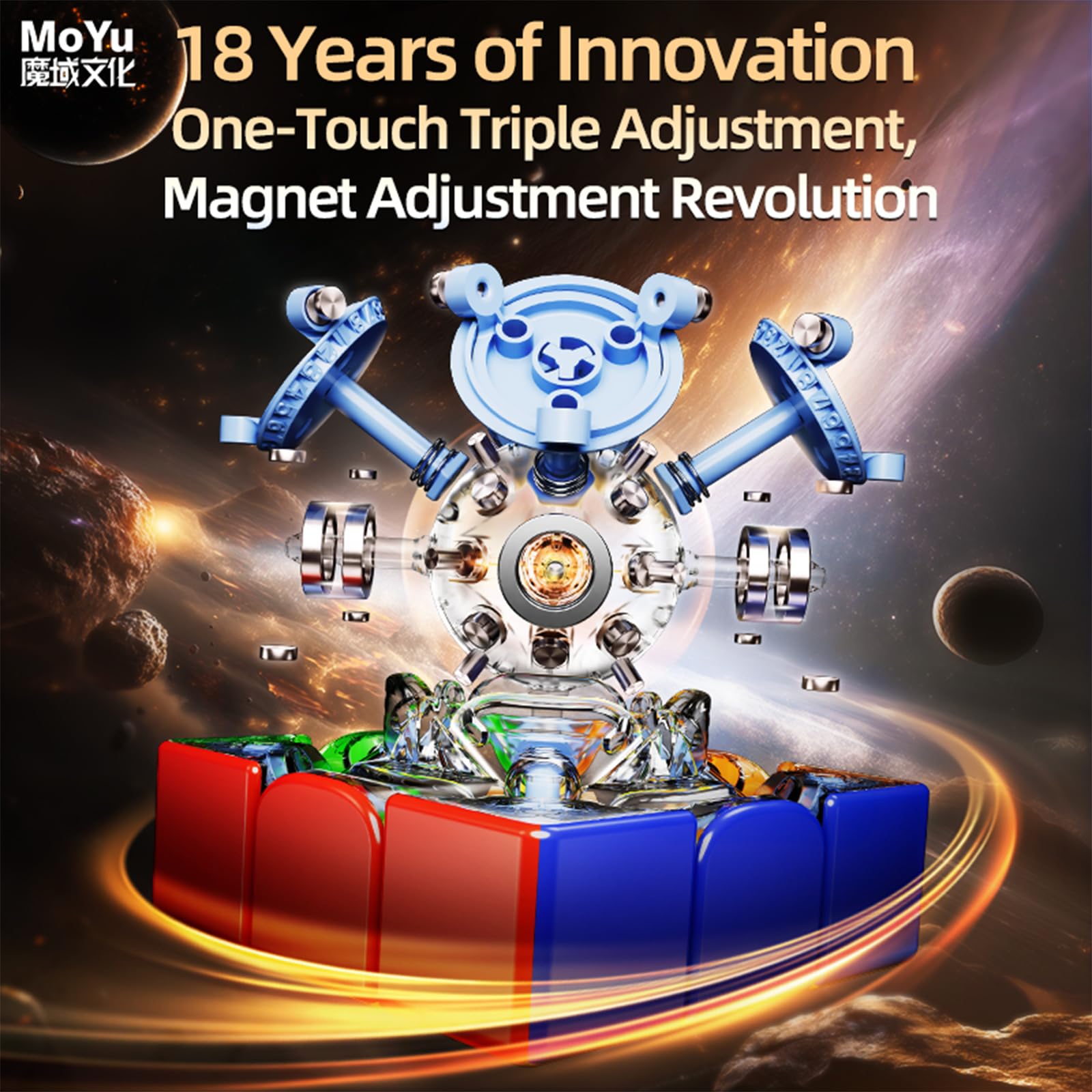 Moyu superweilong v2 3x3 cubo magico 18 Anniversary Edition