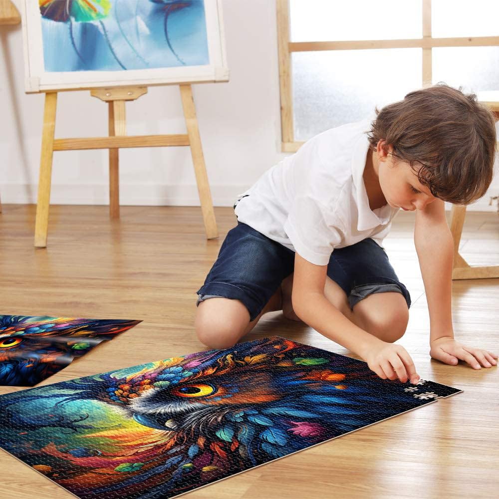 Puzzle da 2000 pezzi per adulti arte gufo Puzzle Hands-on Game è ideale come regalo per tutta la famiglia 70 x 100 cm per adolescenti dai 14 anni in su