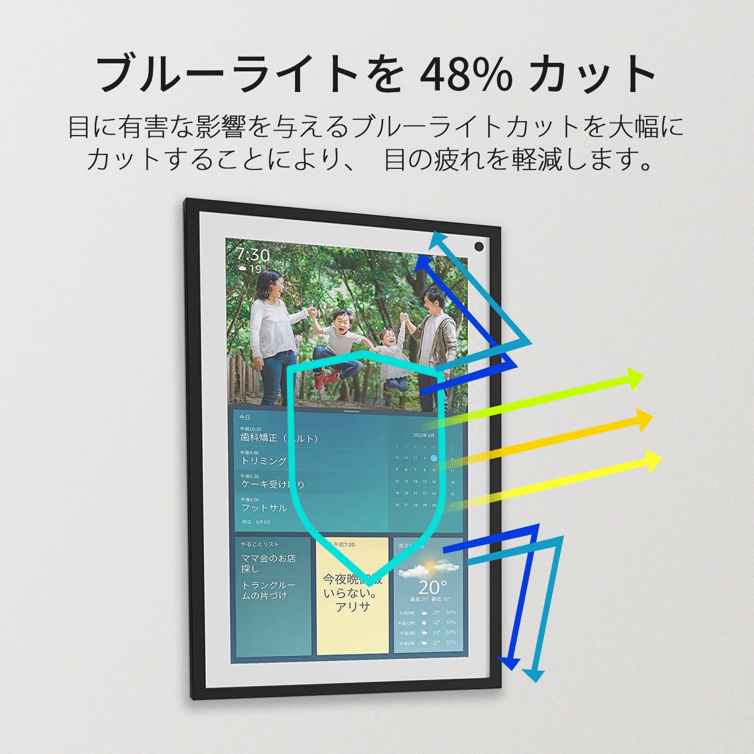 Amazon.co.jp: Echo Show 15 用 保護フィルム ブルーライトカット
