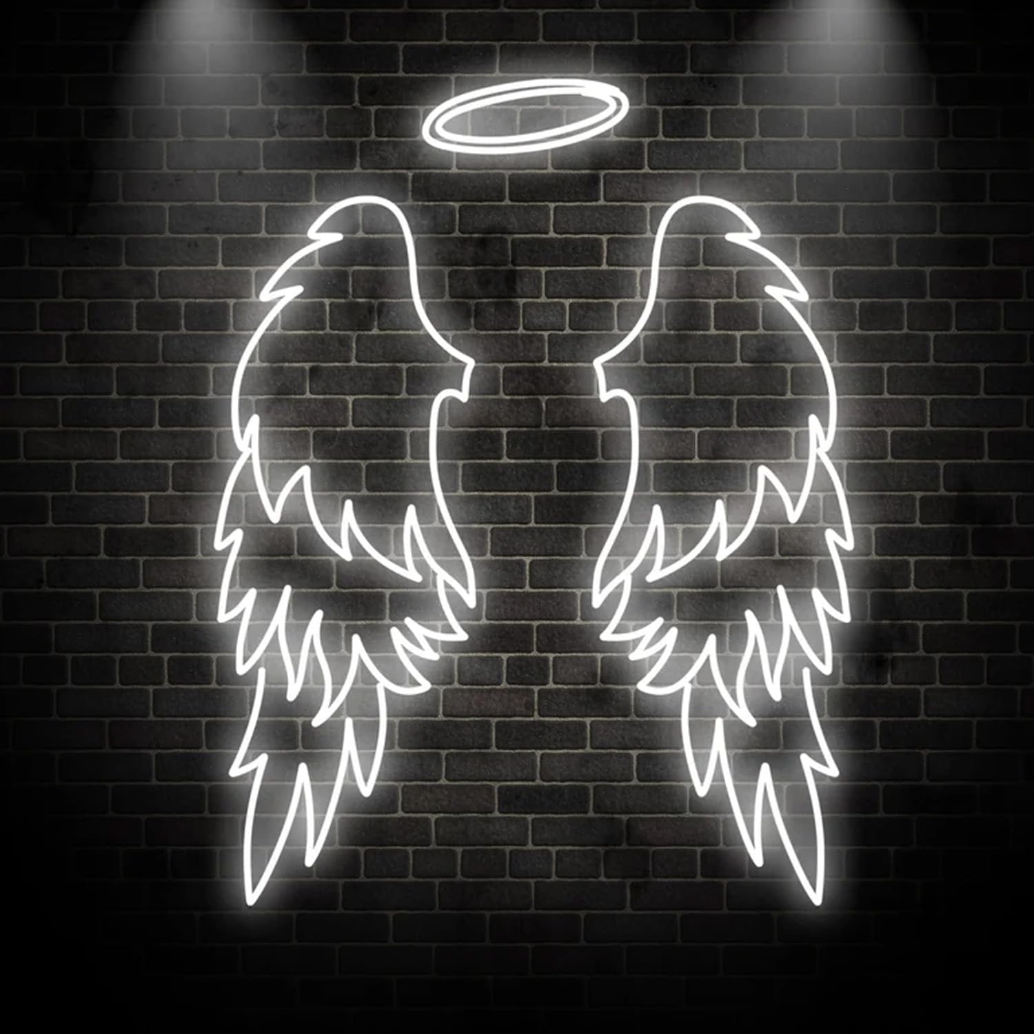 2Pcs -Angel Wings Neon Sign, Large Angel Sign, Party Decor, Party Backdrop, Bedroom Wall Sign, Bar Sign, Night Lights, Wings Neon led, Girl Room Decor.Size:27.6 * 11.8inches