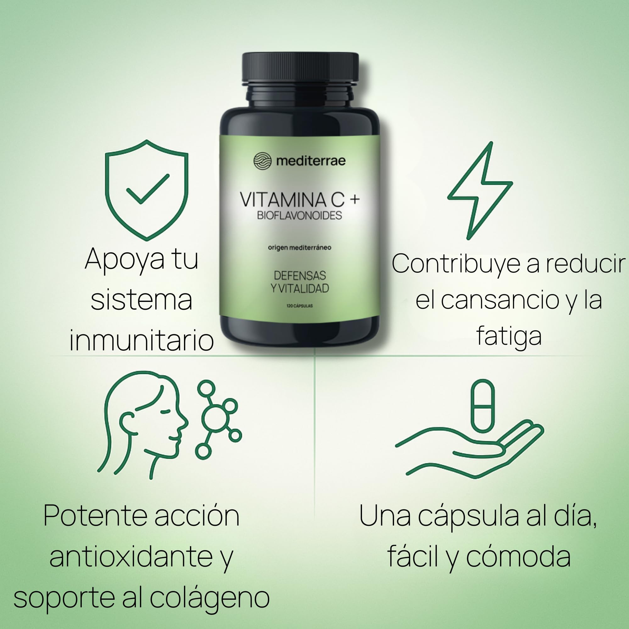 Pack Defensas y Vitalidad Diaria | Vitamina D3 K2 + Vitamina C con Bioflavonoides | Pack Básico de Inmunidad y Bienestar | Mediterrae