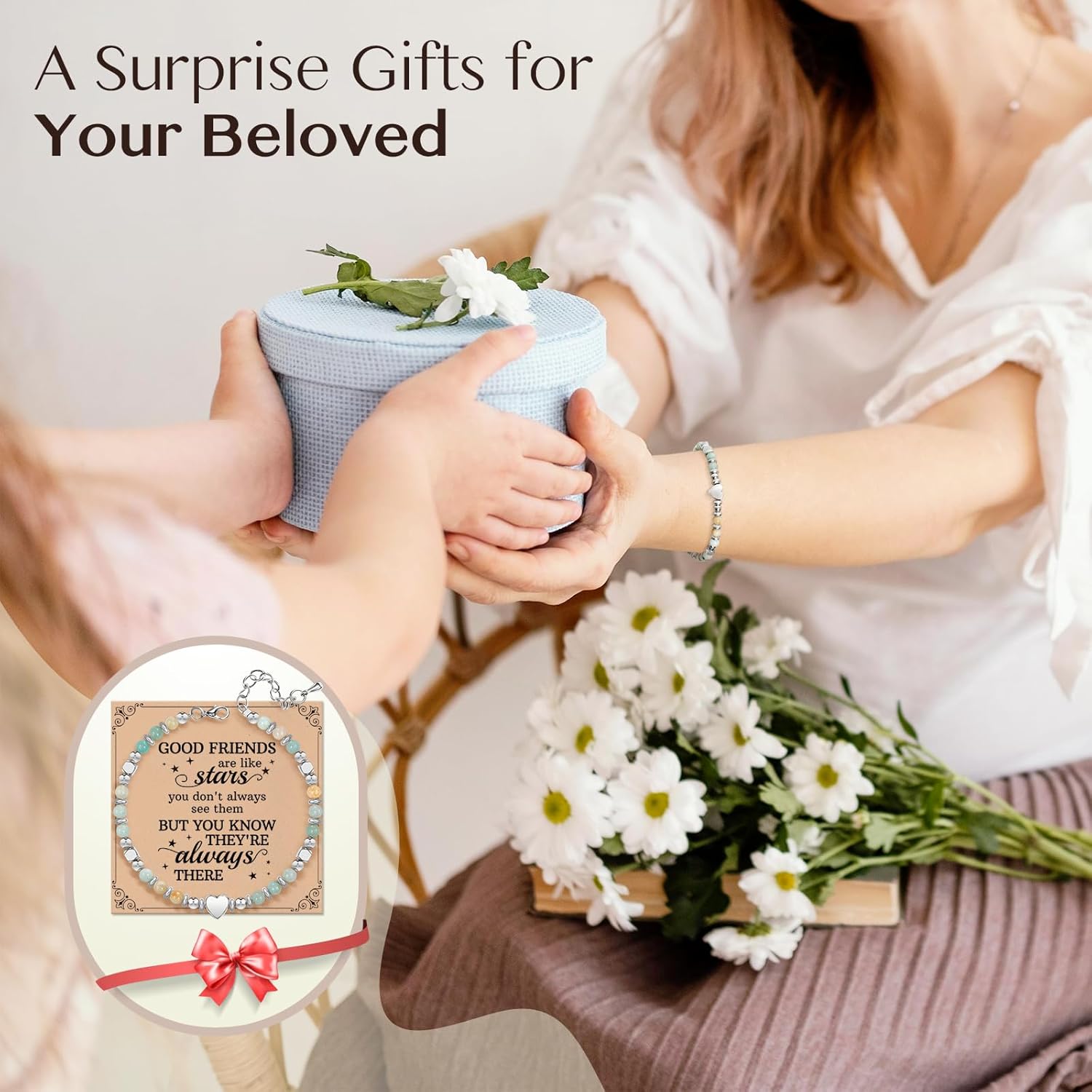 Inspirational Gifts Bracelets for Women: Healing Natural Stone Beaded Bracelets - Valentines Mothers Day Birthday Graduation Christmas Gifts for Women Friends Mom Daughter Sister Bestie - Image 7