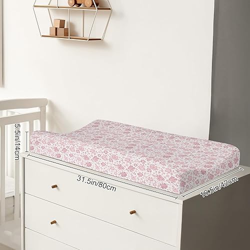 Miniatura 7 de FIOBEE Funda impermeable para cambiador, paquete de 2 sábanas acolchadas para cambio de pañales, transpirables y ultrasuaves para recién nacidos,