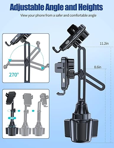Miniatura 6 de Cargador Inalámbrico para Coche, MOKPR 15W/10W/7.5W Soporte de Teléfono para Portavasos, Soporte para Coche con Sujeción Automática y Carga Rápida,