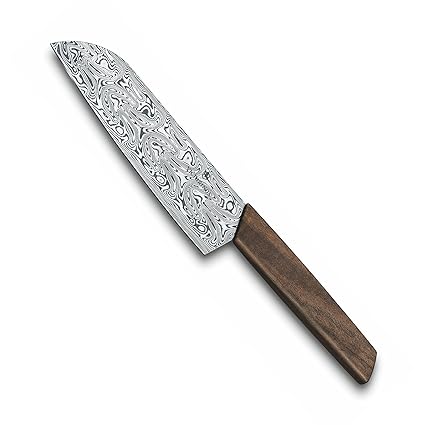 Victorinox Damast Steel Chopping Knife with Straight Edge, Brown